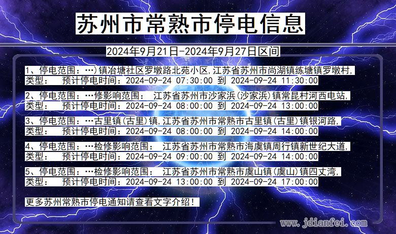 常熟最新停电通知及其影响分析