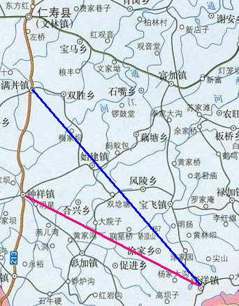 仁寿高家镇最新公路图概览